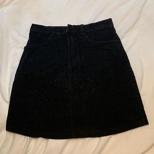 BRANDY MELVILLE Black Corduroy Skirt Size S.